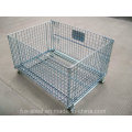 Cage pliable en acier de grillage / panier de stockage pour le support de palette